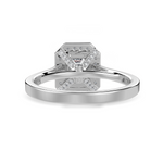 Load image into Gallery viewer, 50-Pointer Emerald Cut Solitaire Halo Diamond Shank Platinum Ring JL PT 1304-A   Jewelove.US
