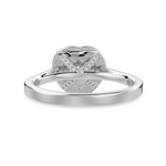 Load image into Gallery viewer, 50-Pointer Heart Cut Solitaire Halo Diamond Shank Platinum Ring JL PT 1305-A   Jewelove.US
