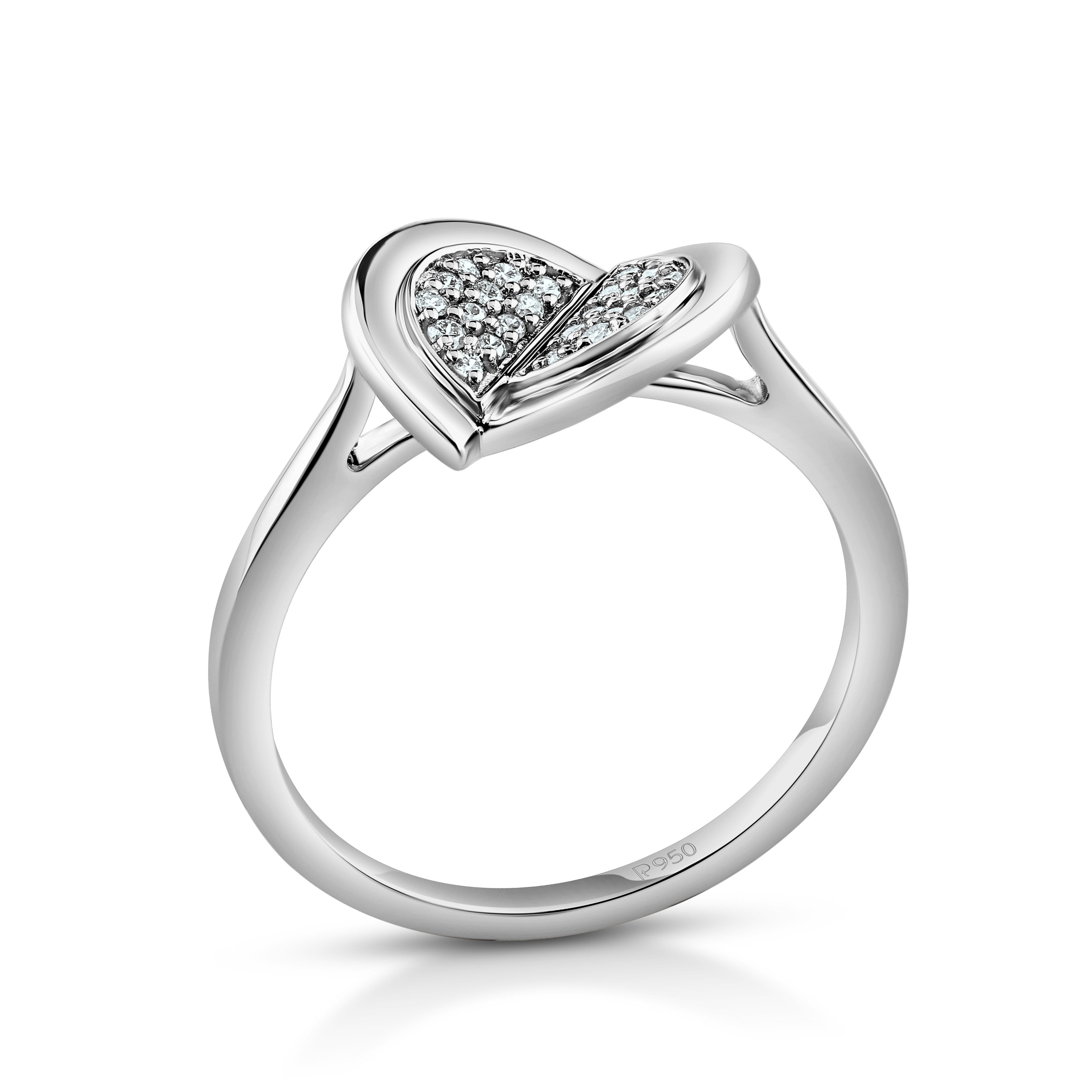 Evara Platinum Diamond Ring for Women JL PT 1352   Jewelove