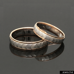Load image into Gallery viewer, Unisex Platinum &amp; Rose Gold Couple Love Bands JL PT 1365
