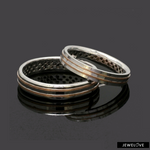 Load image into Gallery viewer, Platinum Love Bands with Rose Gold Ring JL PT 1445
