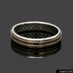 Load image into Gallery viewer, Platinum Love Bands with Rose Gold Ring JL PT 1445
