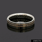 Load image into Gallery viewer, Platinum Love Bands with Rose Gold Ring JL PT 1445
