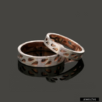 Load image into Gallery viewer, Platinum Love Bands with Rose Gold Ring JL PT 1447
