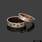 Load image into Gallery viewer, Platinum Love Bands with Rose Gold Ring JL PT 1448
