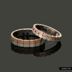 Load image into Gallery viewer, Platinum Love Bands with Rose Gold Ring JL PT 1450
