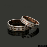 Load image into Gallery viewer, Platinum Love Bands with Rose Gold Ring JL PT 1453
