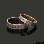 Load image into Gallery viewer, Platinum Love Bands with Rose Gold Ring JL PT 1454
