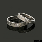 Load image into Gallery viewer, Platinum Love Bands with Diamonds JL PT 1455
