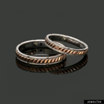 Load image into Gallery viewer, Platinum Rose Gold Love Bands Ring JL PT 1456
