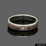 Load image into Gallery viewer, Single Diamond Platinum Love Bands with Rose Gold JL PT 1464
