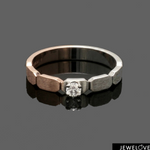 Load image into Gallery viewer, Platinum Rose Gold Women's Diamond &amp; Men's Plain Love Bands JL PT 1465

