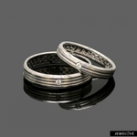 Load image into Gallery viewer, Single Diamond Platinum Love Bands JL PT 1467
