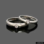 Load image into Gallery viewer, Platinum Love Bands with Diamonds JL PT 1468
