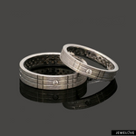 Load image into Gallery viewer, Single Diamond Platinum Love Bands JL PT 1469
