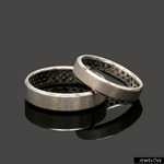 Load image into Gallery viewer, Platinum Love Bands with Brush Finish JL PT 1470
