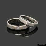 Load image into Gallery viewer, Single Diamond Platinum Love Bands JL PT 1472
