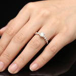 Load image into Gallery viewer, 18-Pointer 4 Prong Solitaire Ring made in Platinum JL PT 1487
