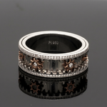Load image into Gallery viewer, Men of Platinum | Moving Anxiety Relief Rose Gold Platinum Diamonds Ring JL PT 1490-A
