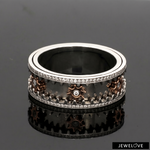 Load image into Gallery viewer, Men of Platinum | Moving Anxiety Relief Rose Gold Platinum Diamonds Ring JL PT 1490-A
