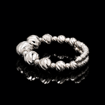 Load image into Gallery viewer, Japanese Flexible Platinum Diamond Cut Balls Ring for Women JL PT 1497
