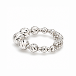Load image into Gallery viewer, Japanese Flexible Platinum Diamond Cut Balls Ring for Women JL PT 1497
