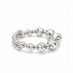 Load image into Gallery viewer, Japanese Flexible Platinum Diamond Cut Balls Ring for Women JL PT 1497
