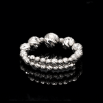 Load image into Gallery viewer, Japanese Flexible Platinum Diamond Cut Balls Ring for Women JL PT 1497
