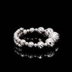 Load image into Gallery viewer, Japanese Flexible Platinum Diamond Cut Balls Ring for Women JL PT 1497
