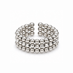 Load image into Gallery viewer, Japanese 3 Row Flexible Platinum Ring for Women JL PT 1499
