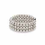 Load image into Gallery viewer, Japanese 3 Row Flexible Platinum Ring for Women JL PT 1499
