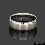 Load image into Gallery viewer, 7mm Beveled Edges Platinum Ring for Men JL PT 1505
