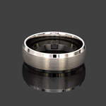 Load image into Gallery viewer, 7mm Beveled Edges Platinum Ring for Men JL PT 1505
