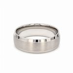 Load image into Gallery viewer, 7mm Beveled Edges Platinum Ring for Men JL PT 1505
