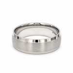 Load image into Gallery viewer, 7mm Beveled Edges Platinum Ring for Men JL PT 1505
