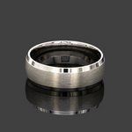 Load image into Gallery viewer, 7mm Beveled Edges Platinum Ring for Men JL PT 1505
