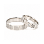 Load image into Gallery viewer, Platinum Love Bands Men's Plain &amp; Women Diamond JL PT 1506
