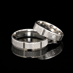 Load image into Gallery viewer, Platinum Love Bands Men's Plain &amp; Women Diamond JL PT 1506
