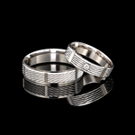 Load image into Gallery viewer, Platinum Love Bands Men's Plain &amp; Women Diamond JL PT 1506

