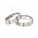 Load image into Gallery viewer, Platinum Love Bands Men's Plain &amp; Women Diamond JL PT 1506
