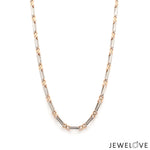 Load image into Gallery viewer, Platinum &amp; Rose Gold Chain with Rectangular &amp; Round Links JL PT 734
