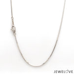 Load image into Gallery viewer, 1mm Plain Japanese Platinum Square Snake Chain JL PT 747-A   Jewelove
