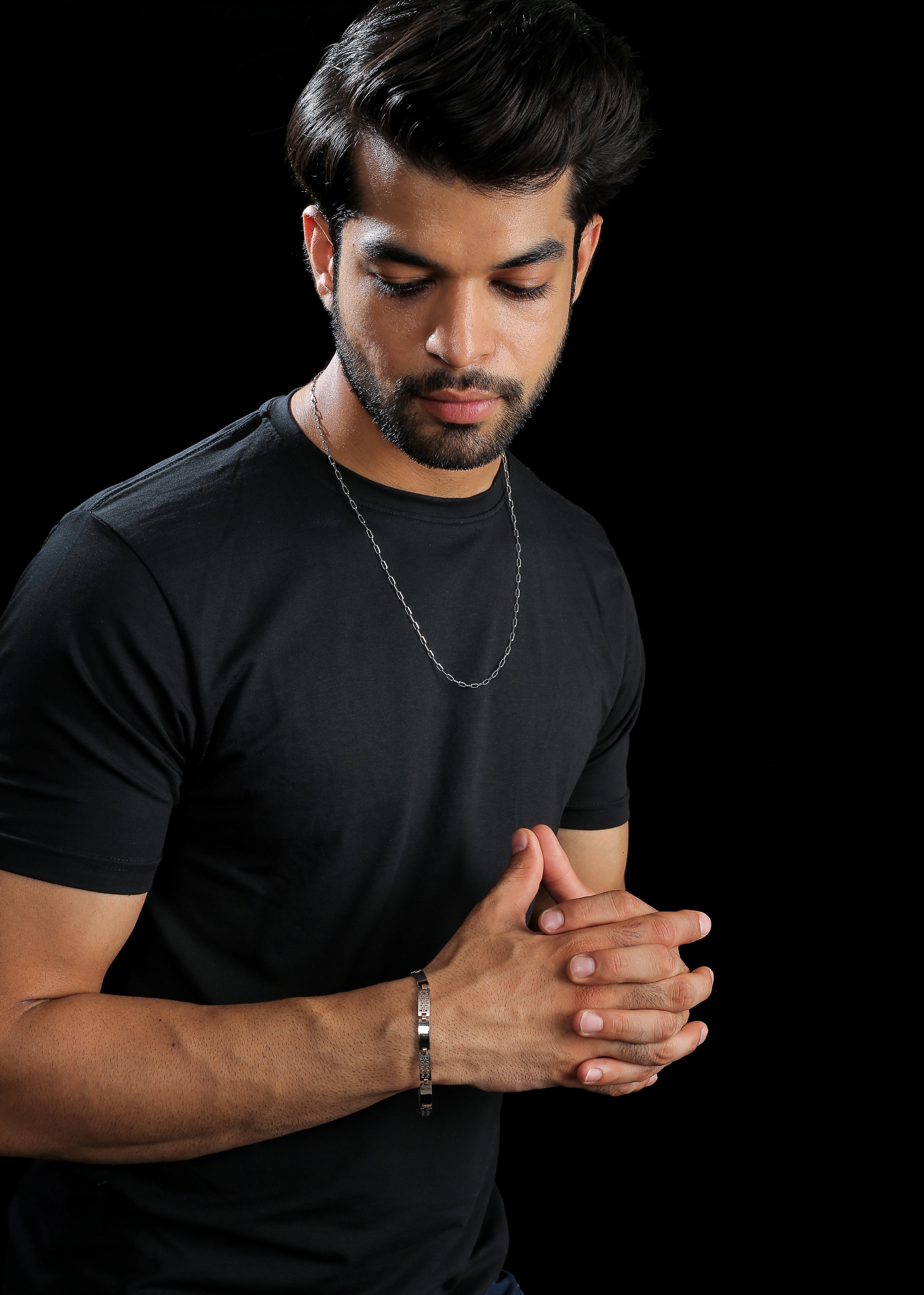 Platinum & Rose Gold Bracelet for Men JL PTB 1091   Jewelove.US