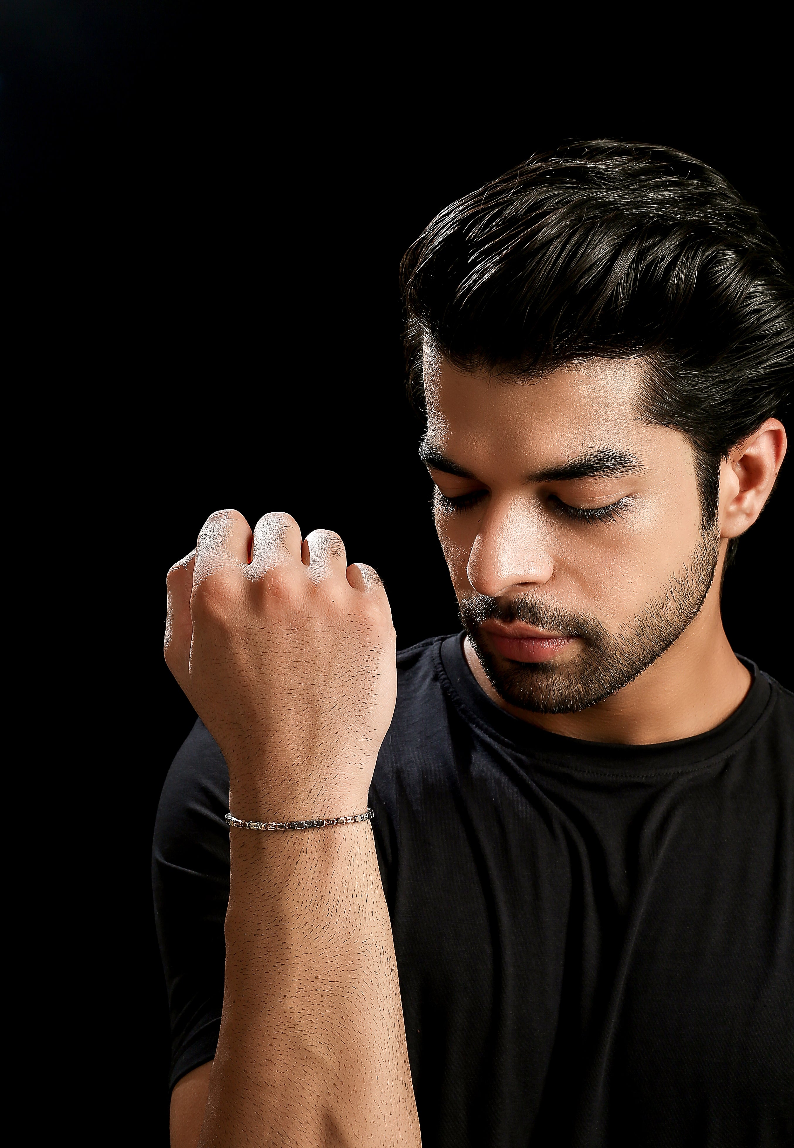 3.25mm Platinum Rose Gold Bracelet with Hi-Polish & Matte Finish for Men JL PTB 1178-A   Jewelove.US