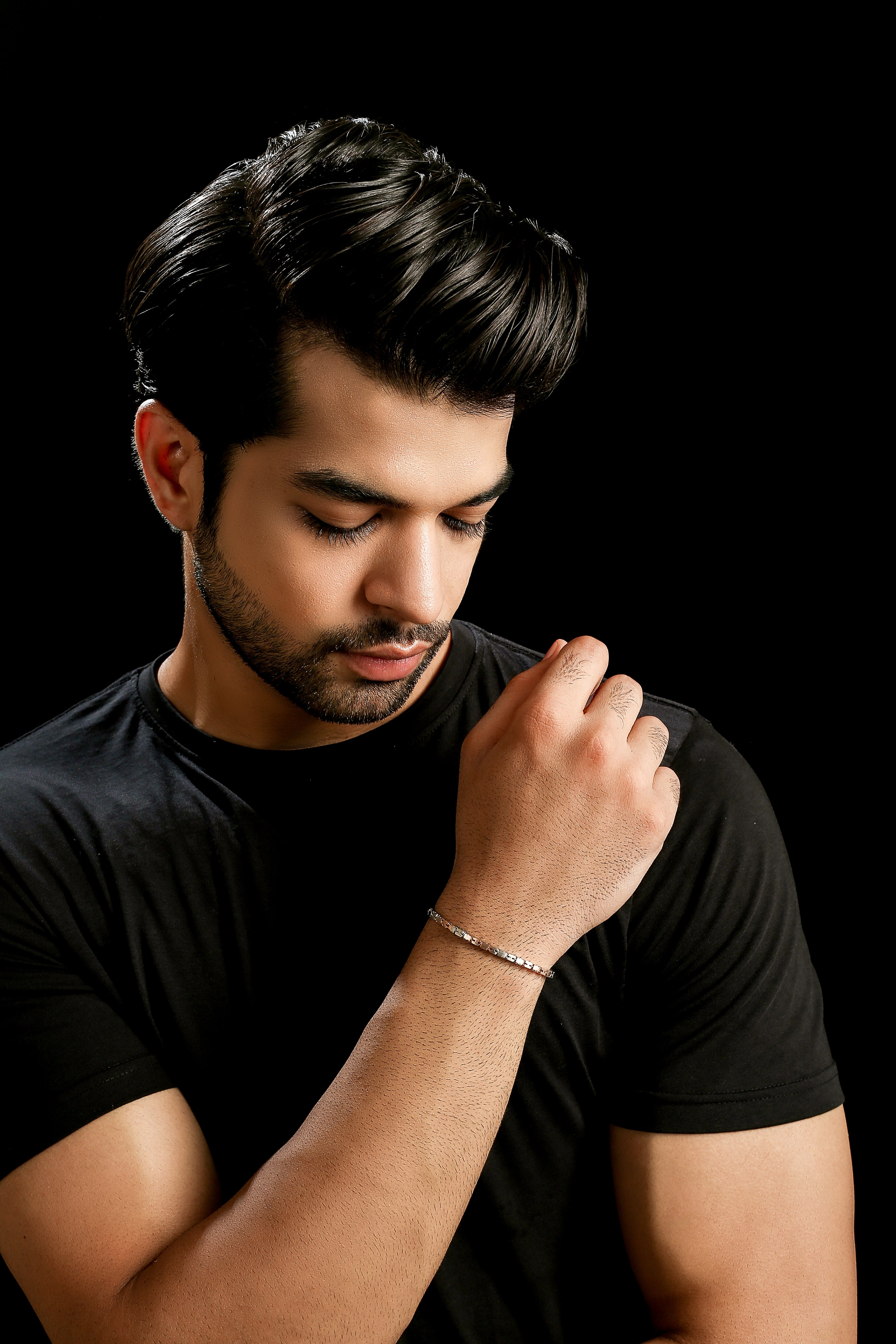 3.25mm Platinum Rose Gold Bracelet with Hi-Polish & Matte Finish for Men JL PTB 1178-A   Jewelove.US