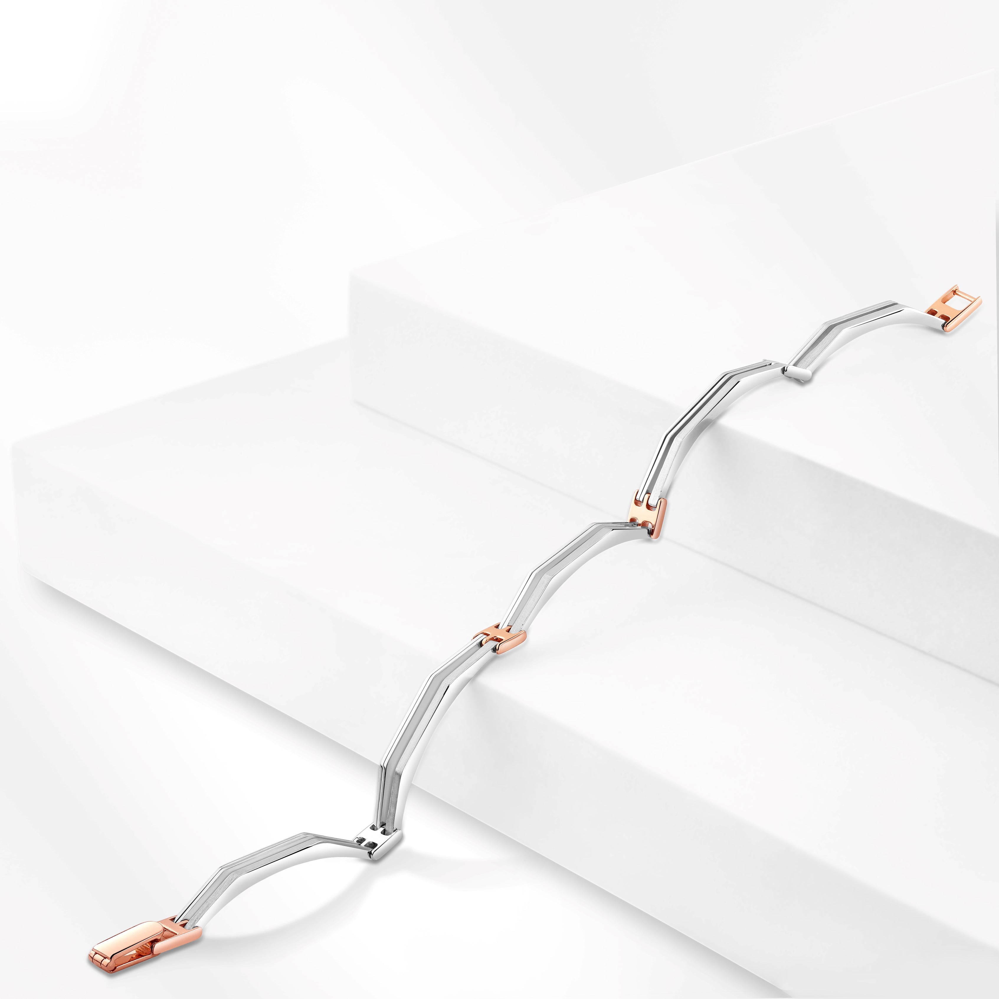 Platinum | Designer Platinum Bracelet with Rose Gold for Men JL PTB 1188   Jewelove.US