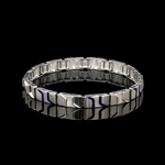 Load image into Gallery viewer, Men of Platinum | 7mm Platinum Bracelet with Blue Enamel for Men JL PTB 1198
