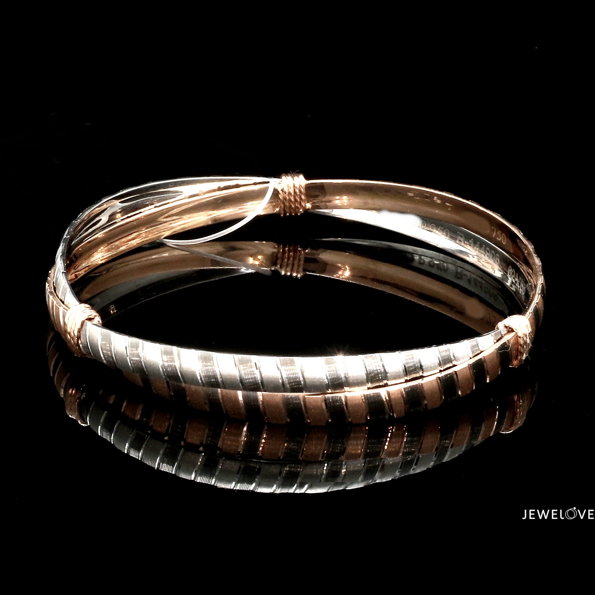 Platinum Rose Gold Bangle for Women JL PTB 1245
