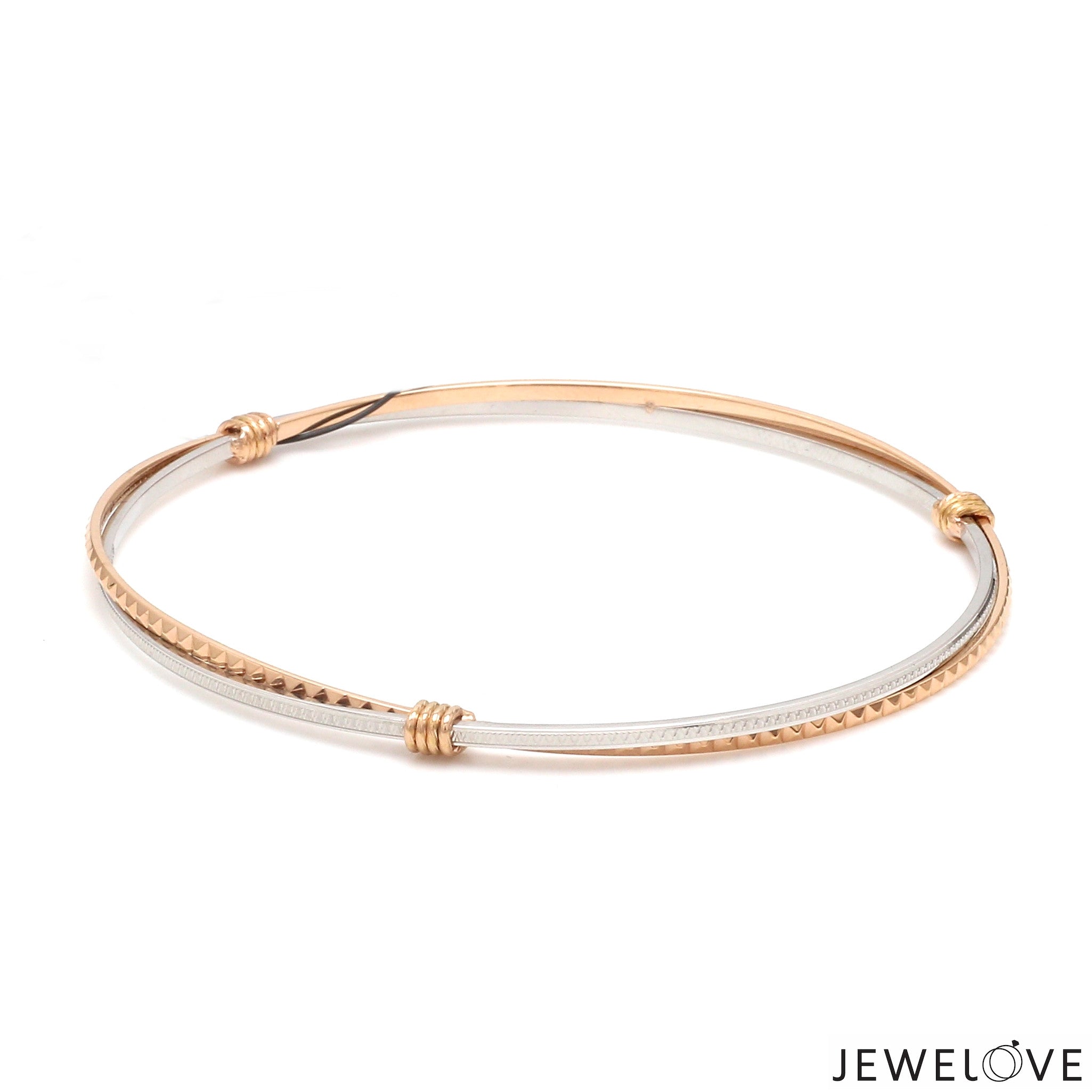 Platinum Rose Gold Bangle for Women JL PTB 1246