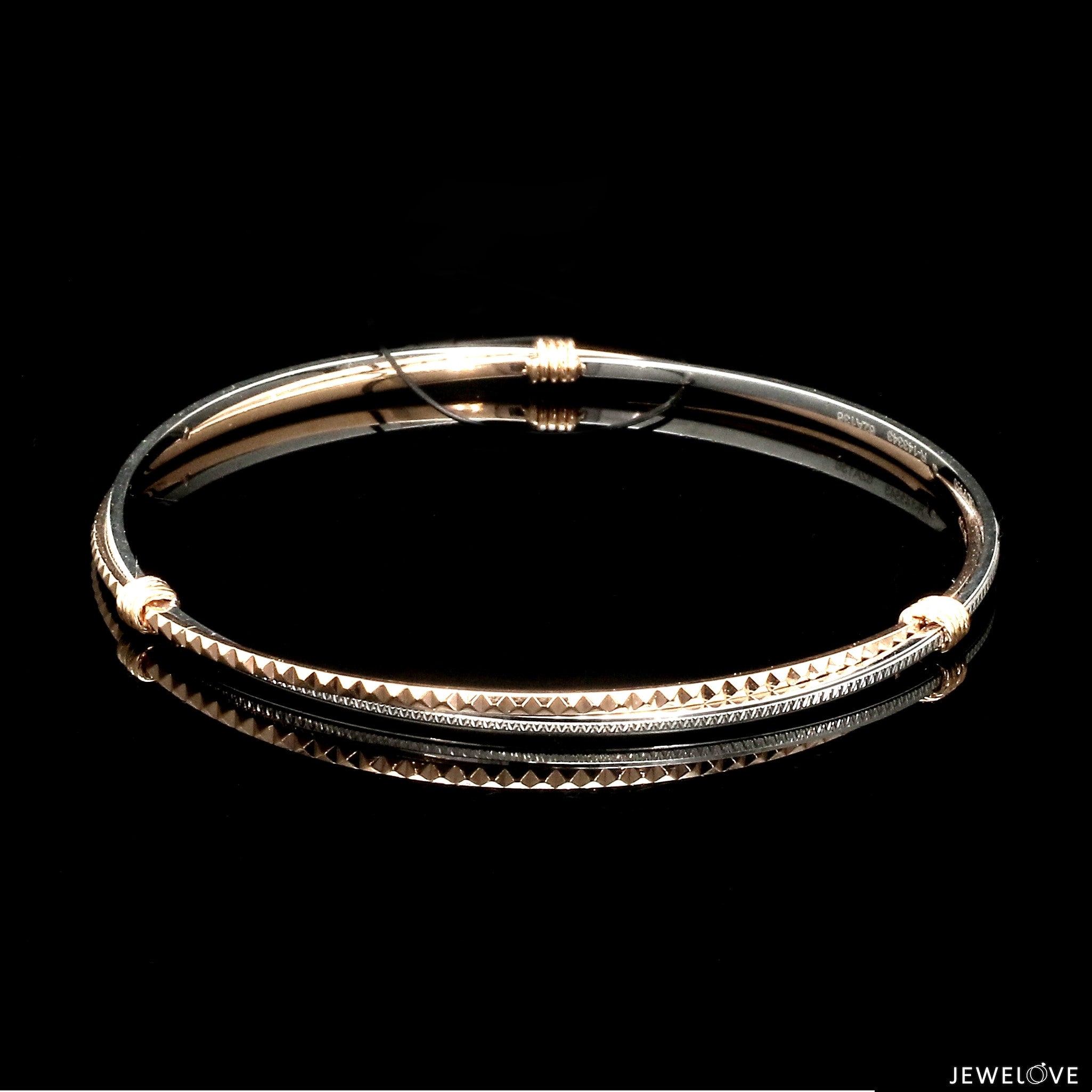 Platinum Rose Gold Bangle for Women JL PTB 1246